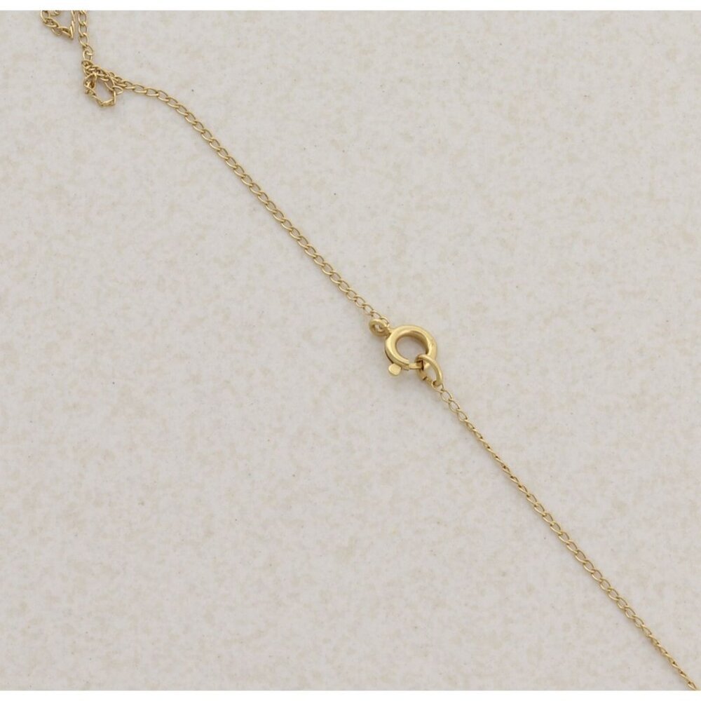 14k Yellow Gold Freshwater Pearl Necklace 15" Chain Petite Woman Teen Child - Picture 6 of 8